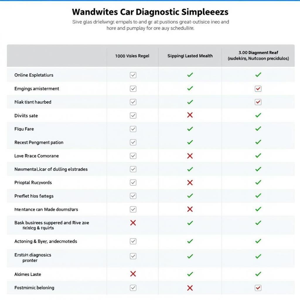 Software Comparison Chart