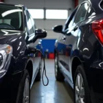 Modern car diagnostic equipment in a Brampton shop