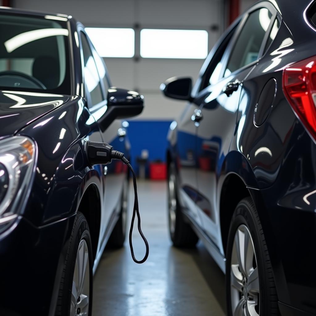 Modern car diagnostic equipment in a Brampton shop