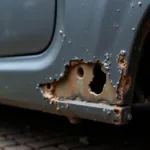 Damaged Car Component