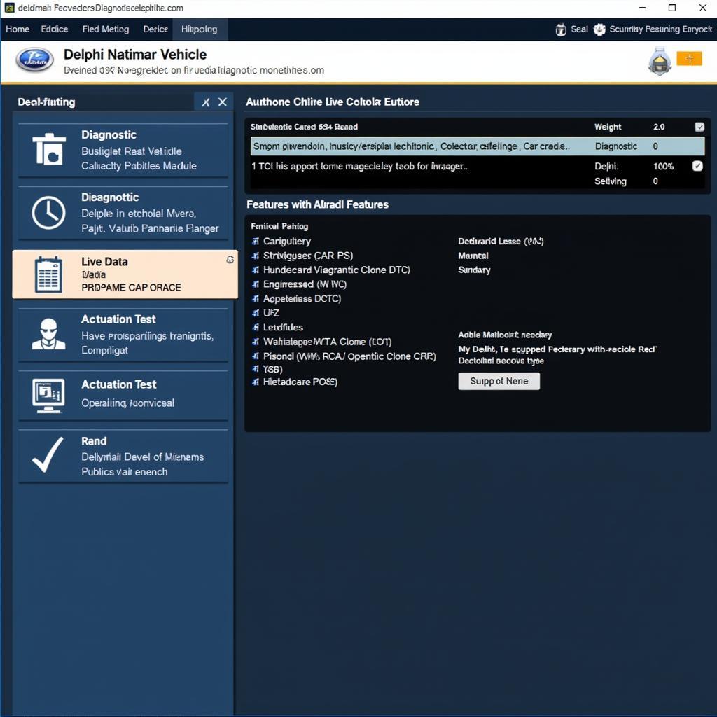 Delphi Car Diagnostic Software Interface