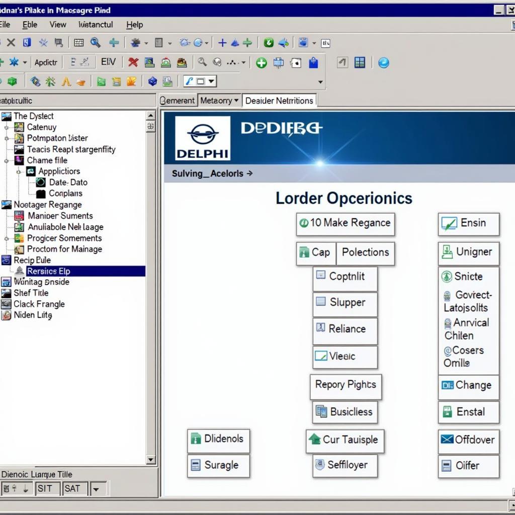 Delphi Car Diagnostics Software Interface