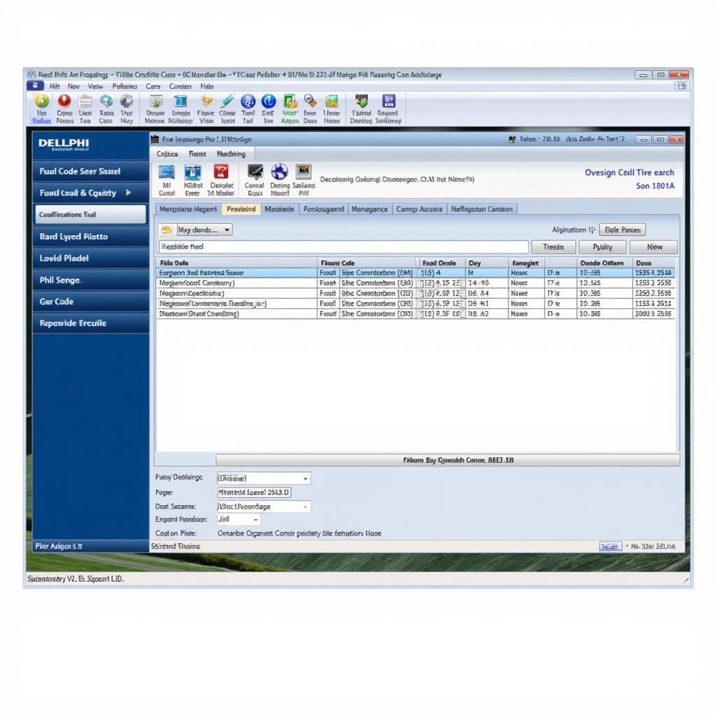 Delphi Diagnostic Software Interface