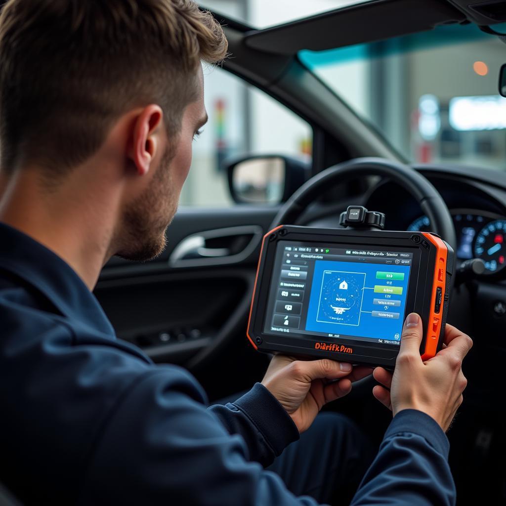 DiagFixPro Mechanic Using a Diagnostic Scanner