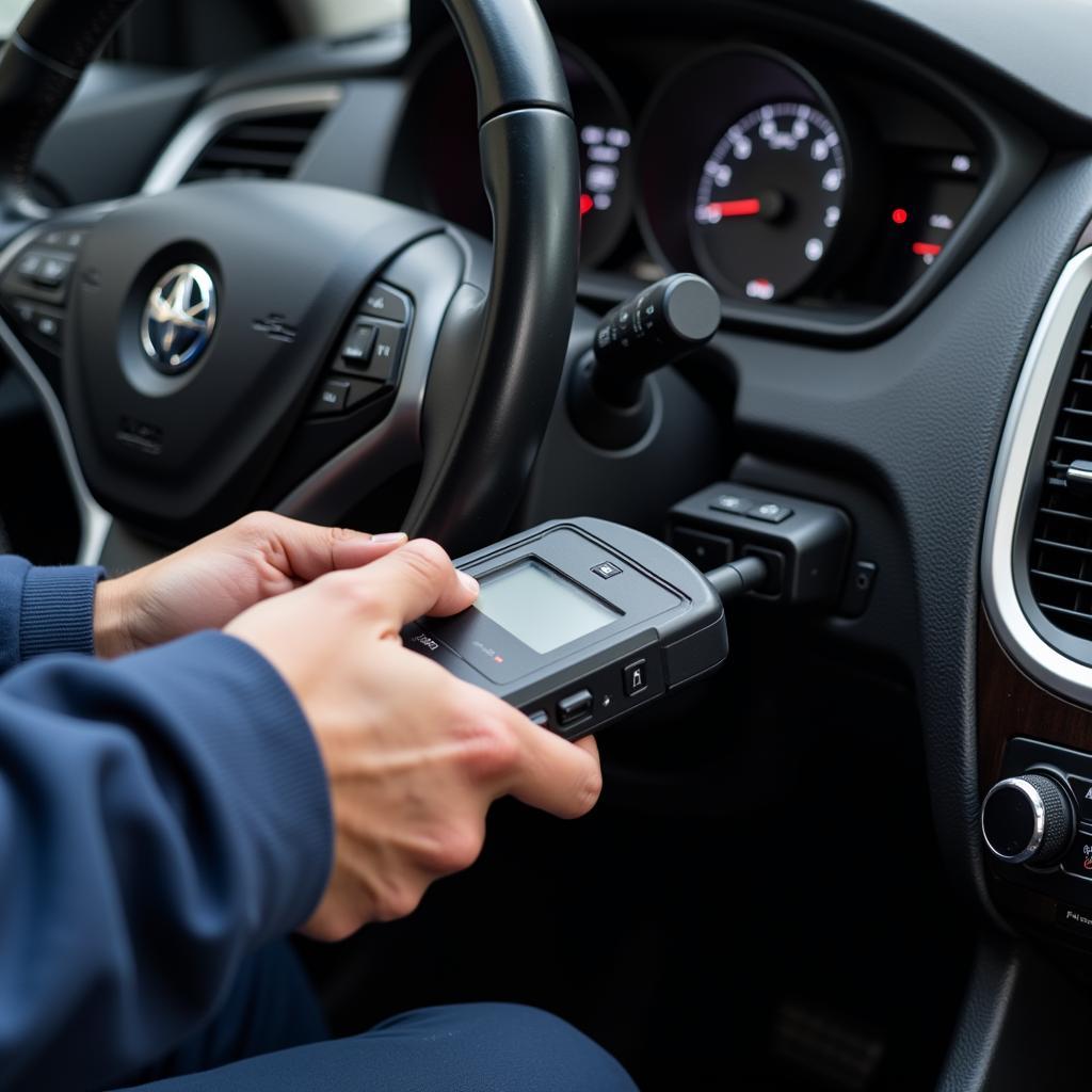 DiagFixPro Technician Diagnosing a Car