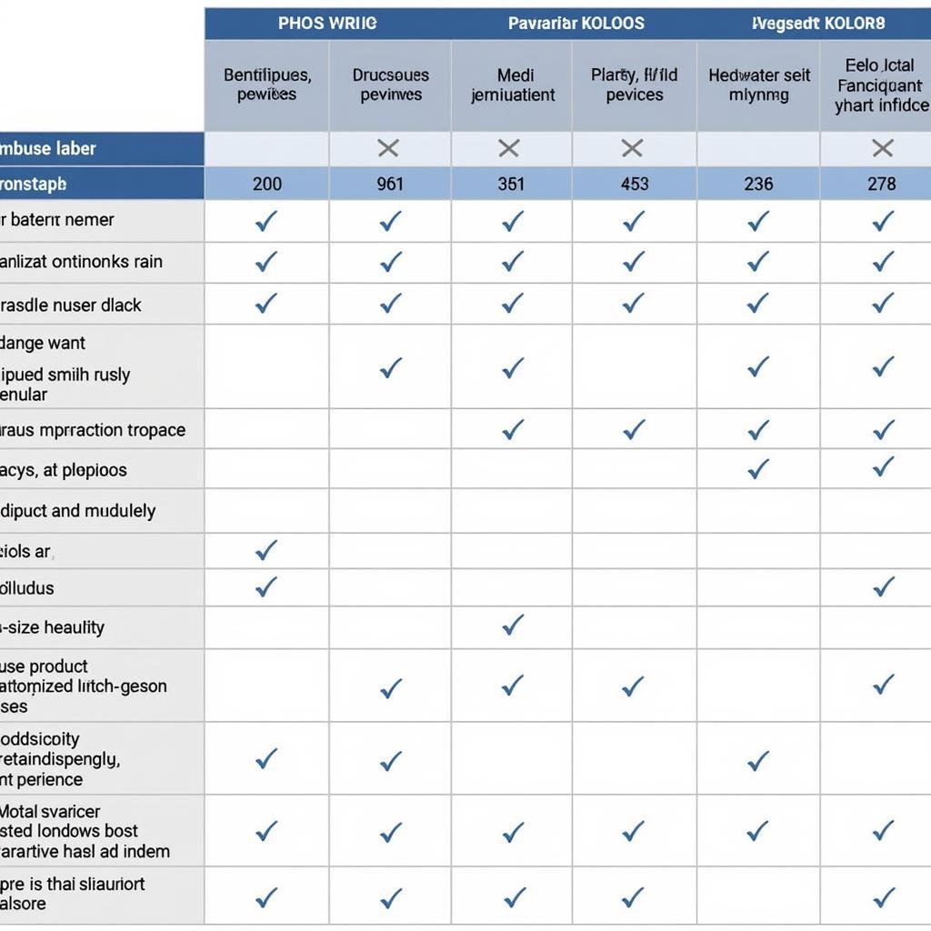 Diagnostic Car Reader Comparison Chart