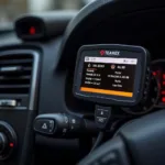 Diagnostic Car Tool Connected to a Car