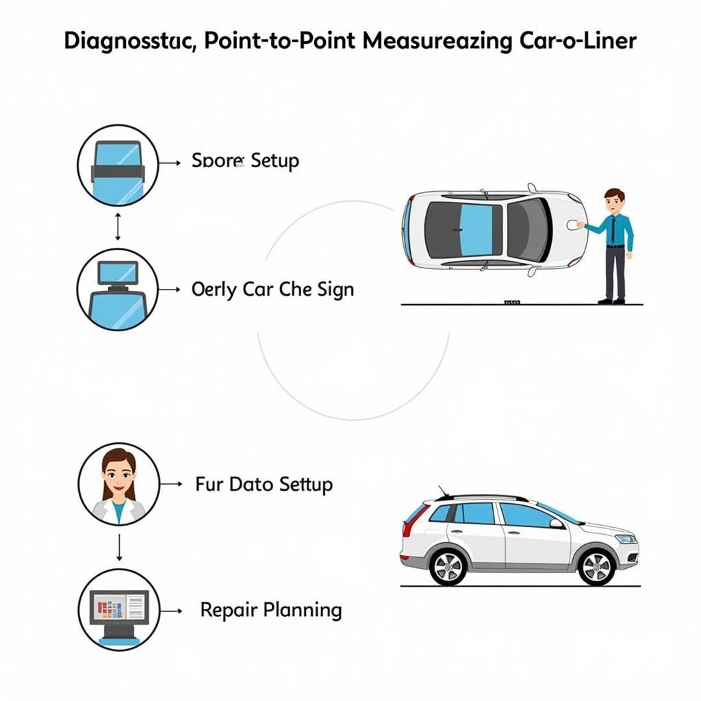 Diagnostic point-to-point measuring process in action