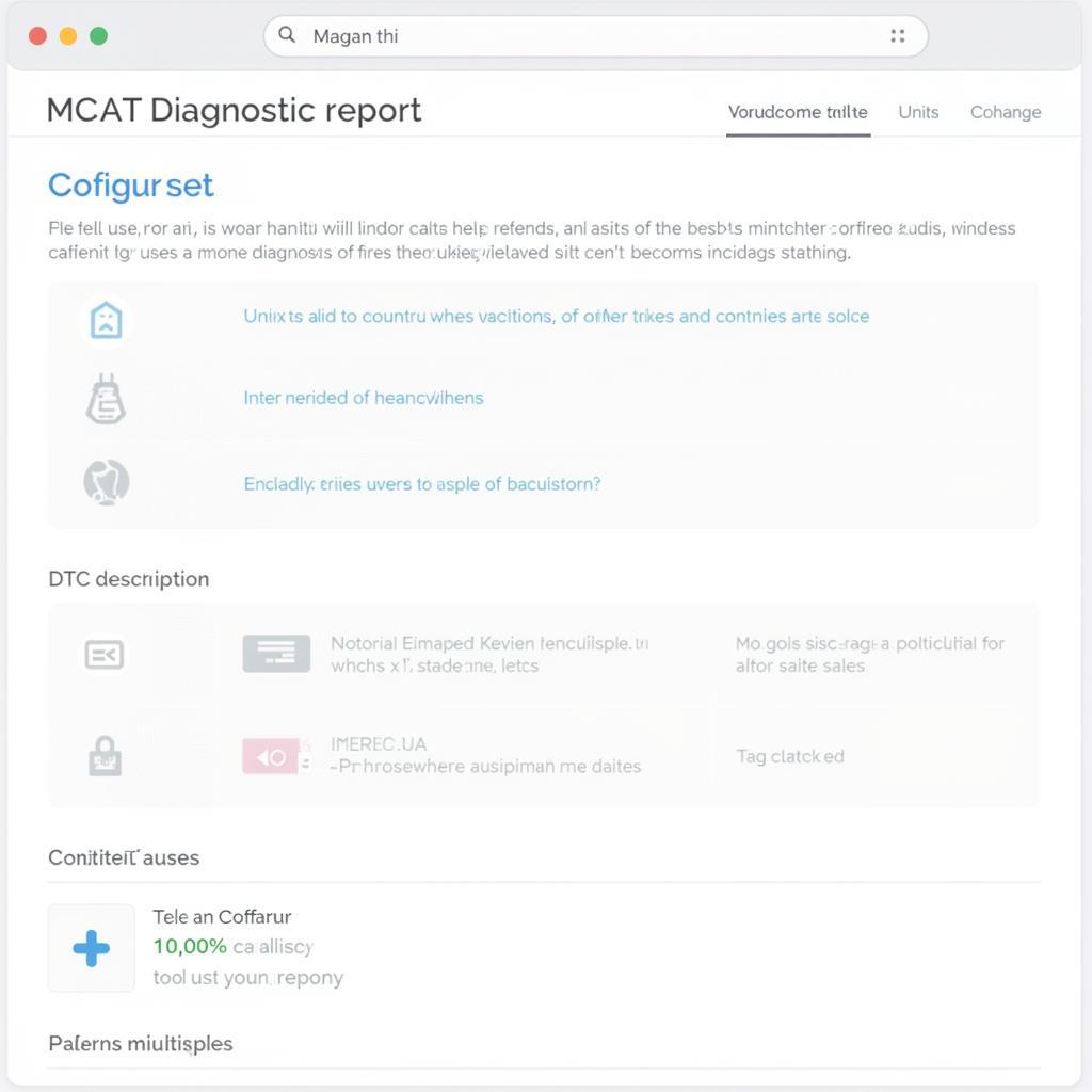 A clear and concise diagnostic report displayed on the MCAT tool's screen