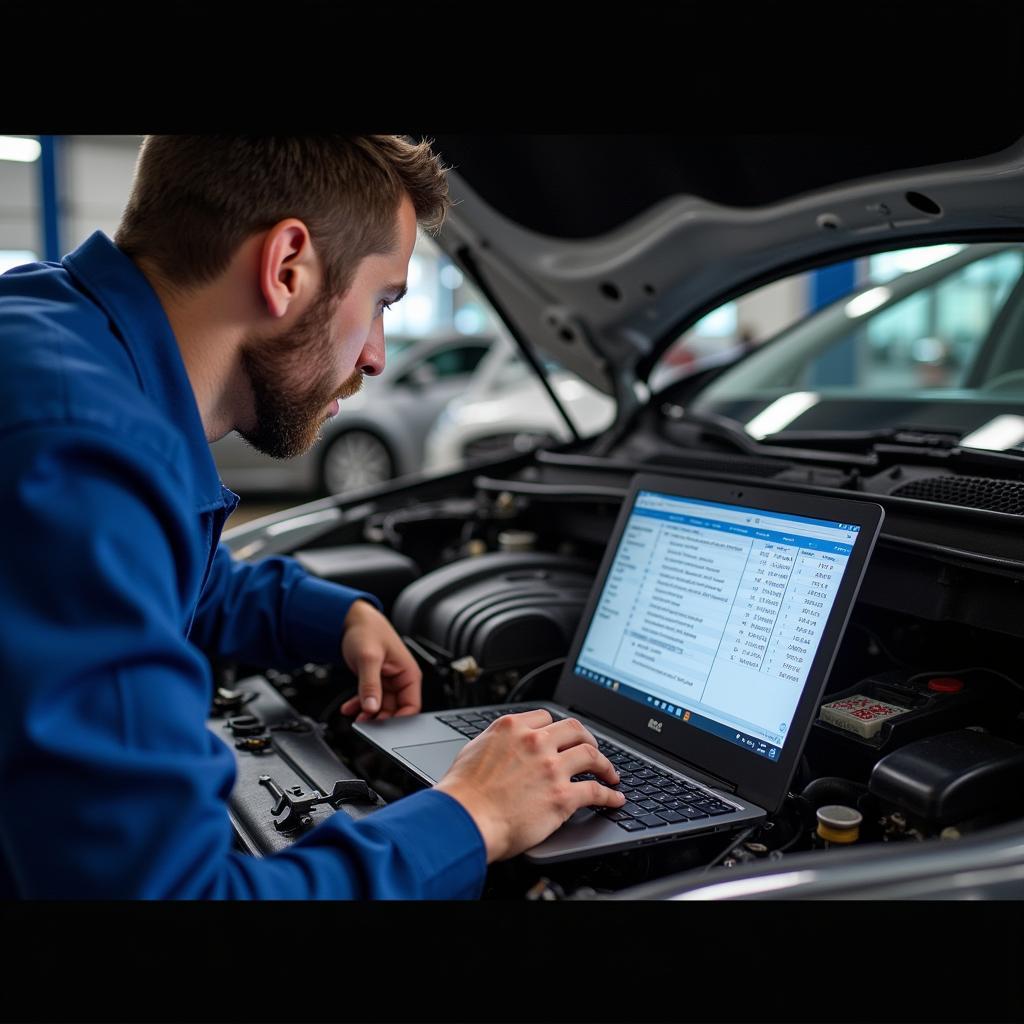 Diagnostic Test Results Displayed on Laptop