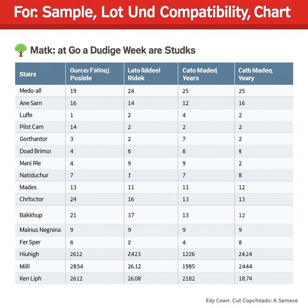 Car Diagnostic Tool Compatibility Chart