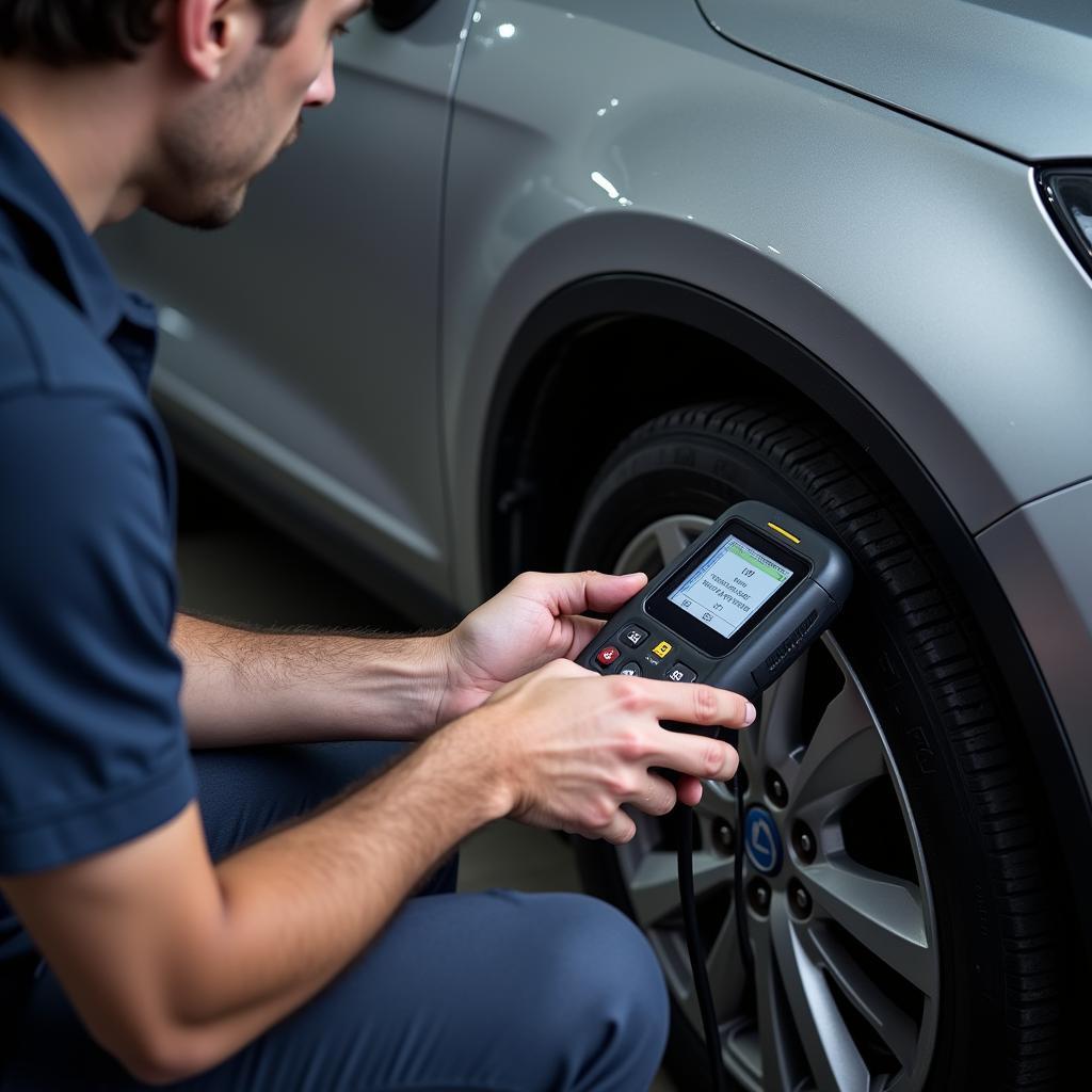 Modern Diagnostic Tools Connected to a Car's Computer System