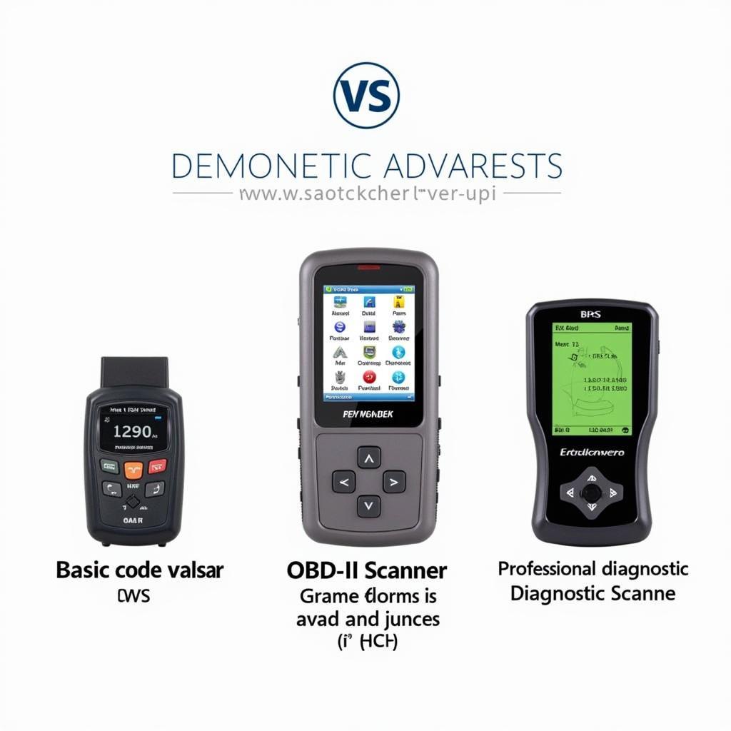 Different Car Diagnostic Tools Displayed