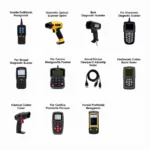 Various Car Diagnostic Scanners Displayed