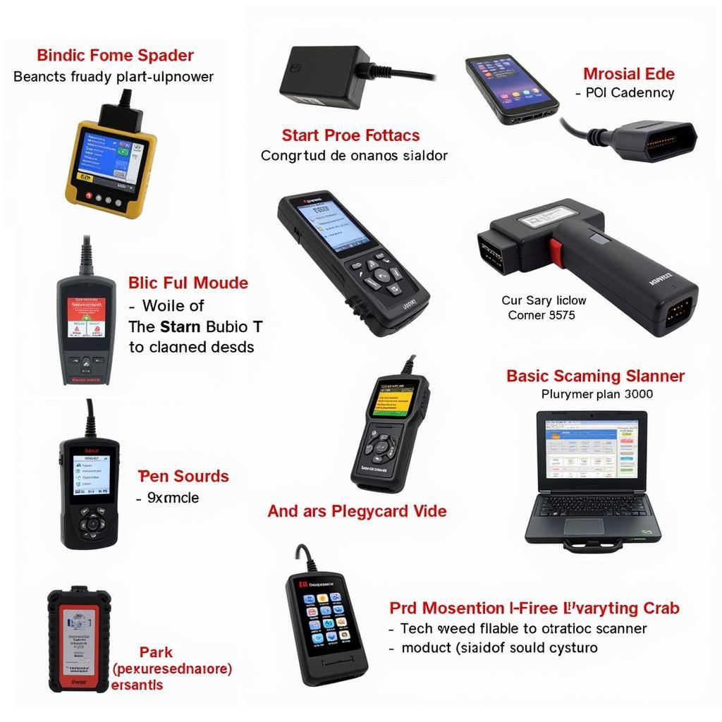 A variety of car diagnostic scanners for different needs