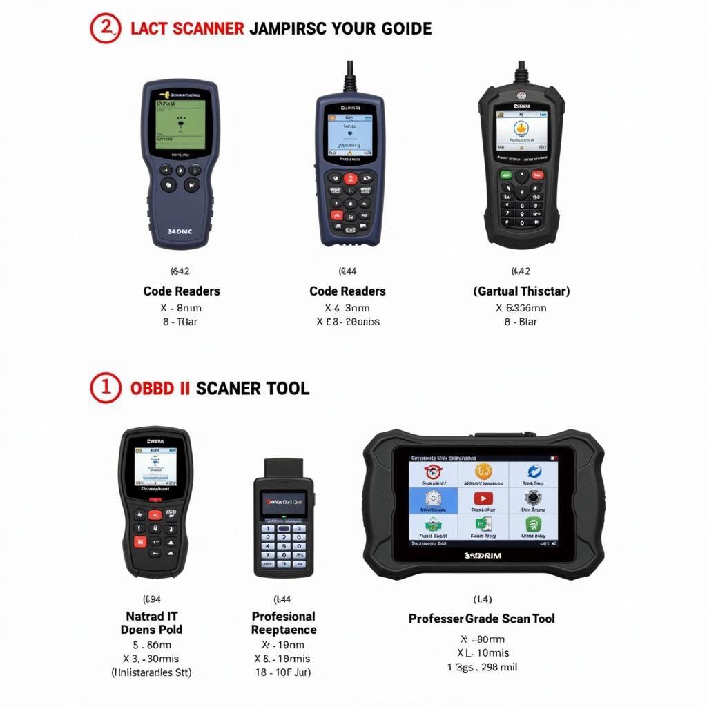 Various diagnostic tools laid out on a workbench