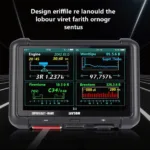 Digital Car Diagnostic Tool Displaying Live Data