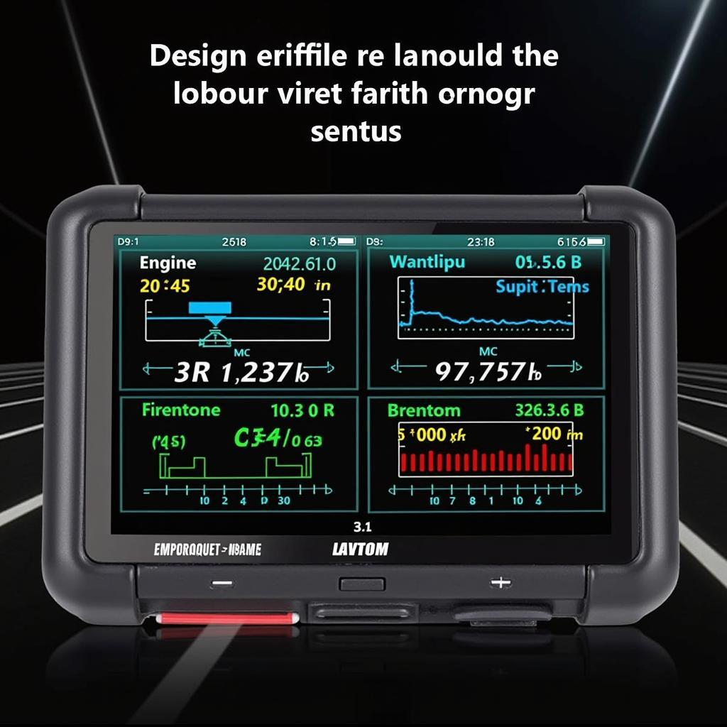 Digital Car Diagnostic Tool Displaying Live Data