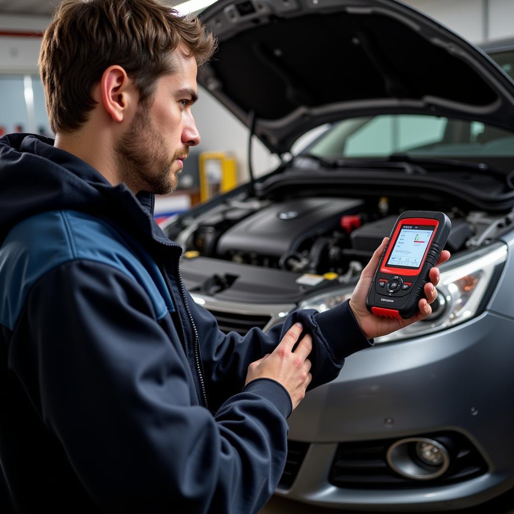 DIY Car Enthusiast Using OBD Scanner