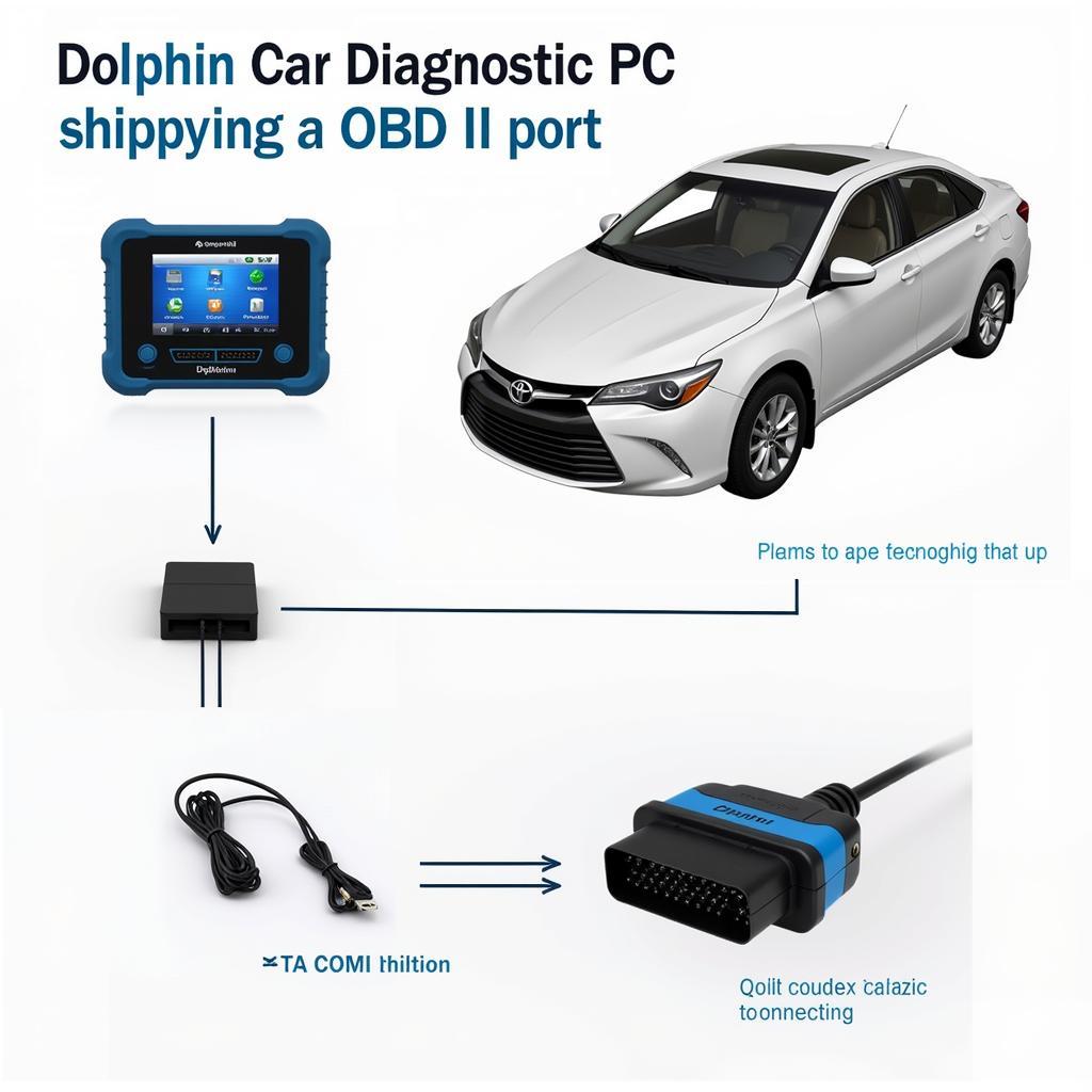 Dolphin Car Diagnostic PC Connected to a Car's OBD-II Port