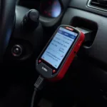 Dr OBD2 Scanner Connected to Car