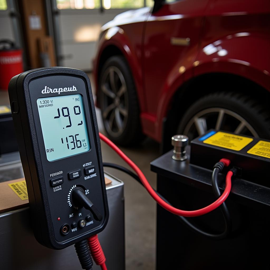 Draper Battery Tester in a Garage