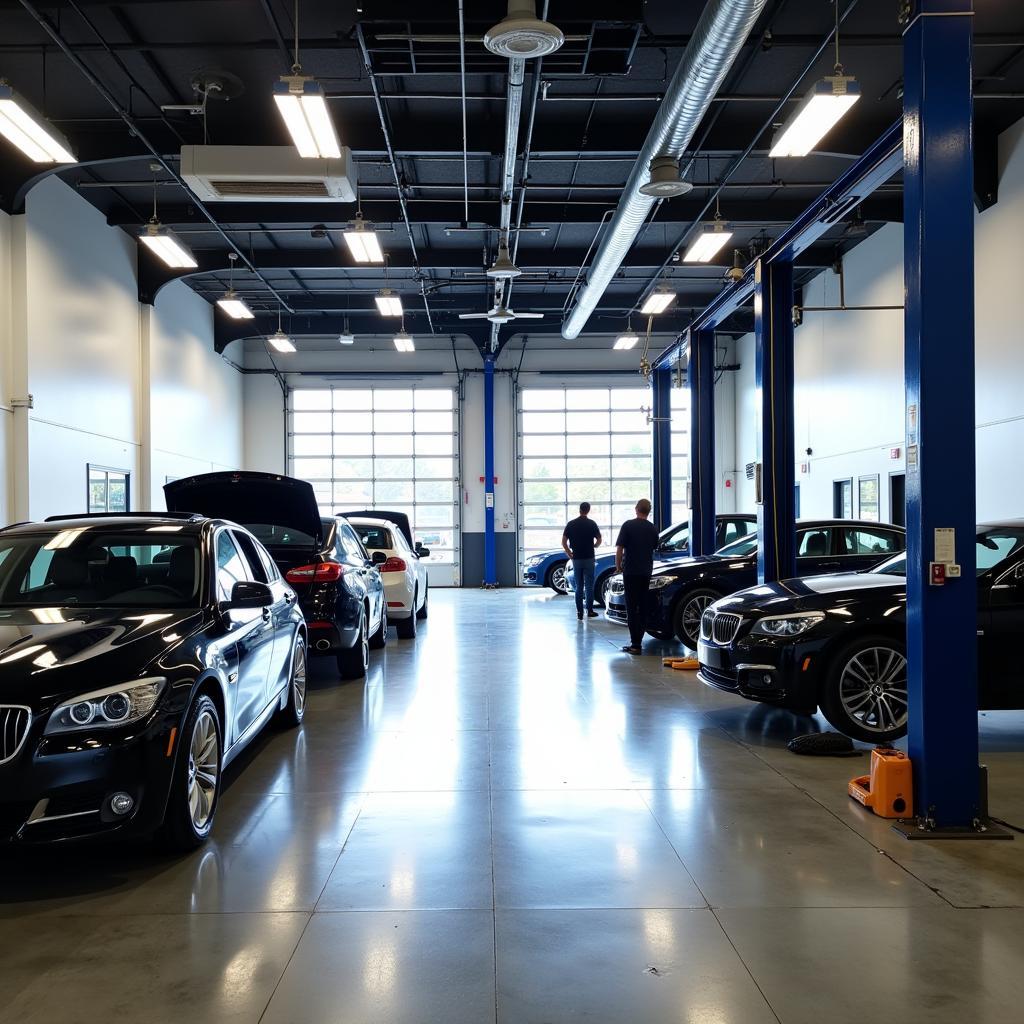 Modern and well-equipped car repair shop in Edmonton