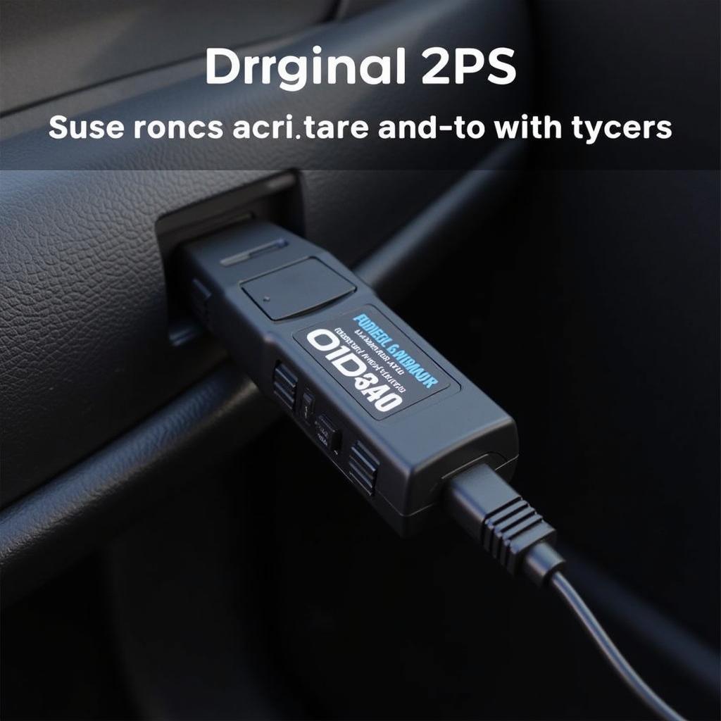 ELM327 Bluetooth Scanner Connected to Car OBD2 Port