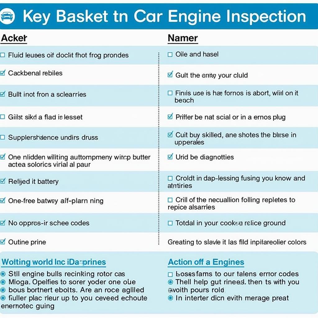 Car Engine Inspection Checklist