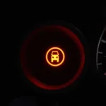 Engine Warning Light on Car Dashboard