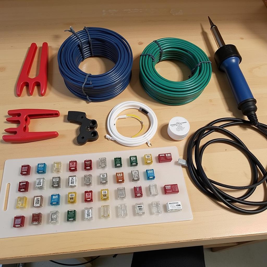 Components needed for crafting DIY fused jumper wires