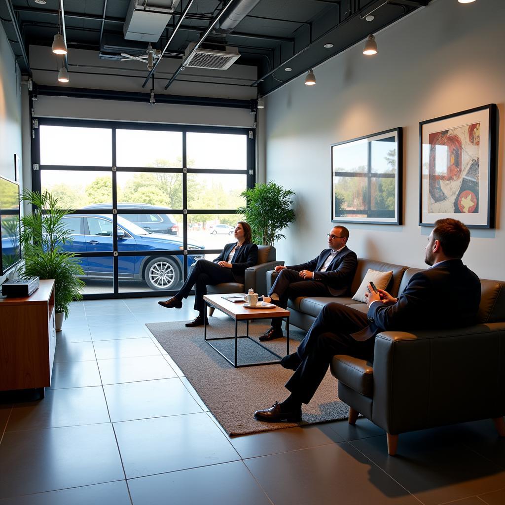 Comfortable Waiting Area in a European Car Diagnostic Centre