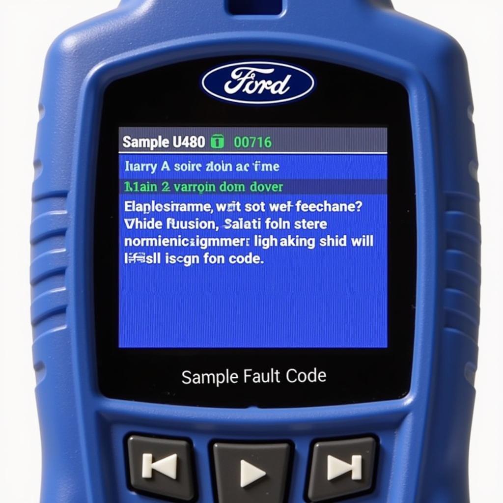 Ford U480 Fault Code Display