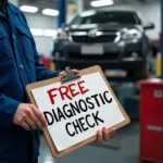 Mechanic offering a free car diagnostic check