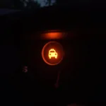 Car Dashboard with Check Engine Light On