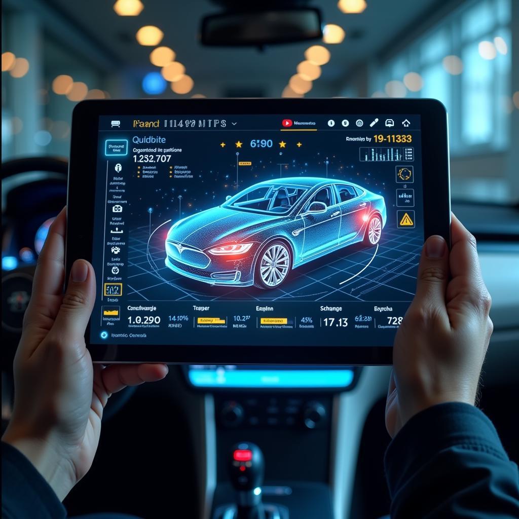 Futuristic Car Diagnostics Interface