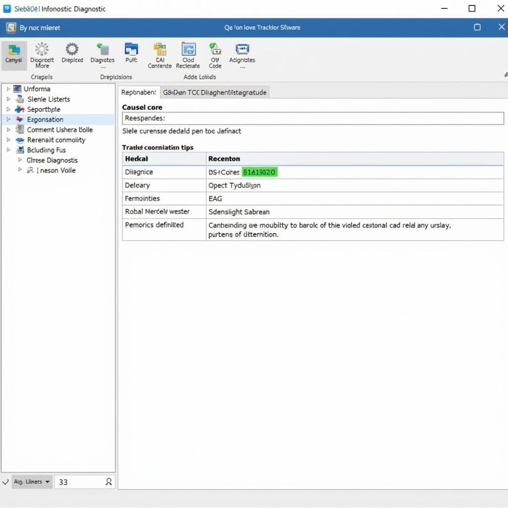 Screenshot of Gendan Diagnostic Software