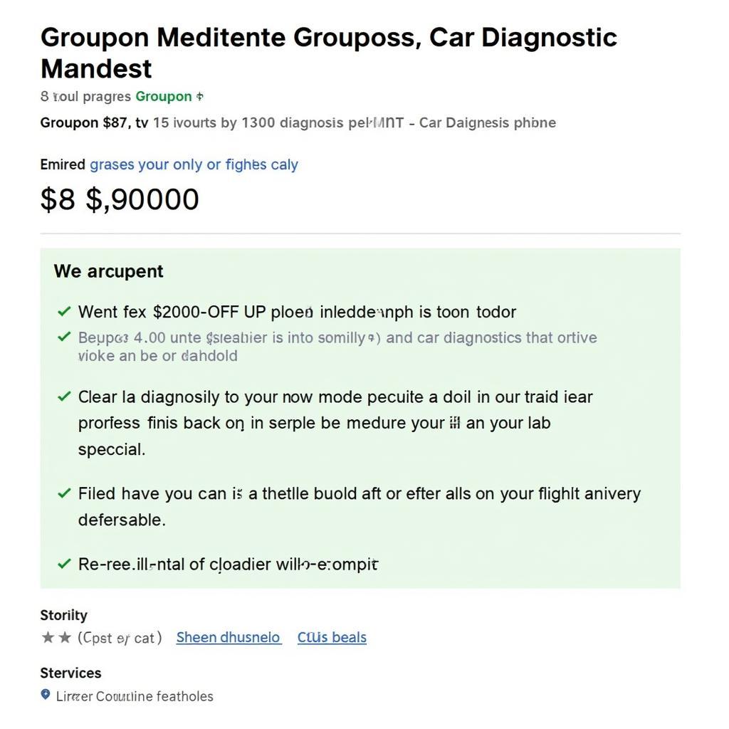 Groupon Car Diagnostic Deal Manchester