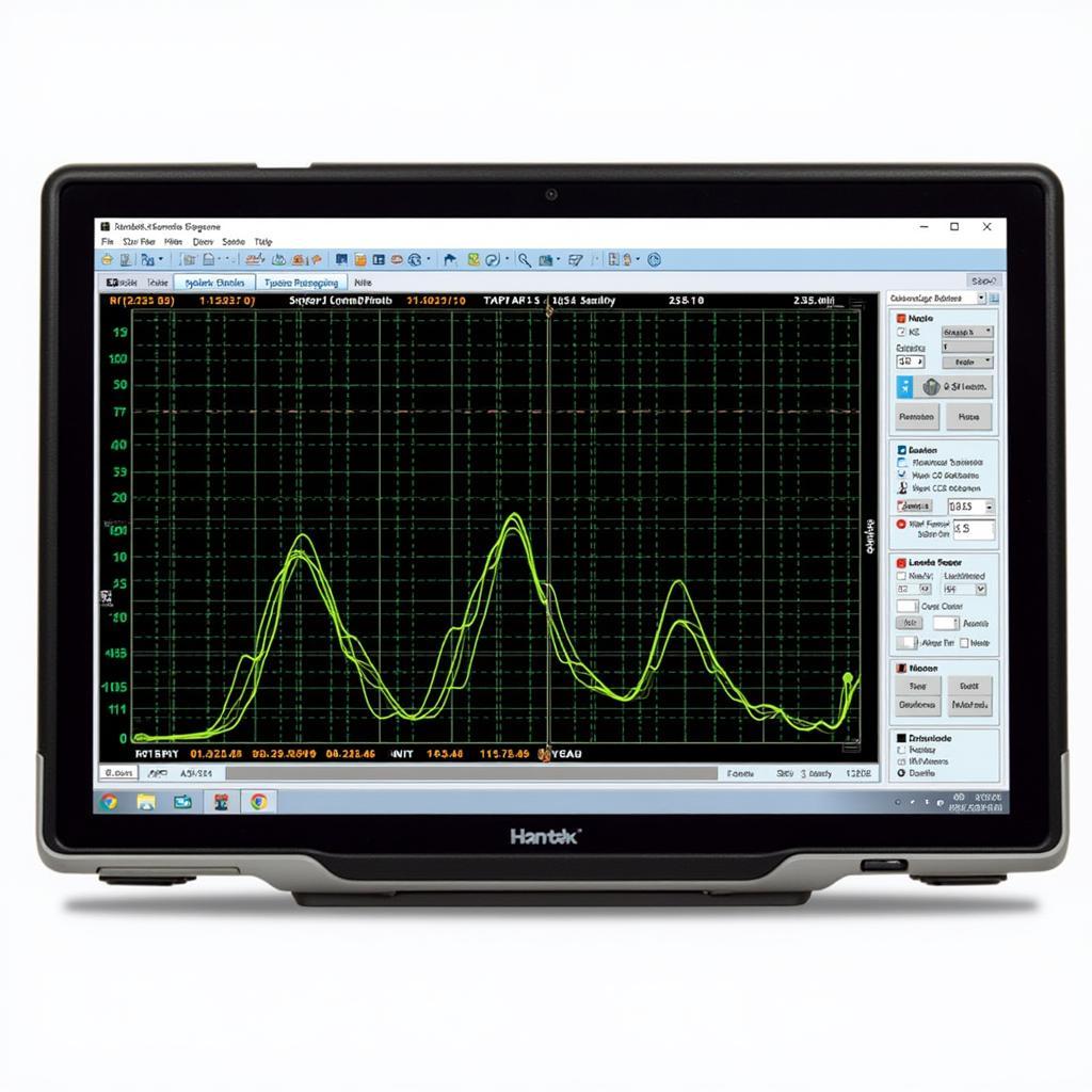 Hantek 6022BE Software Interface with Waveform Display