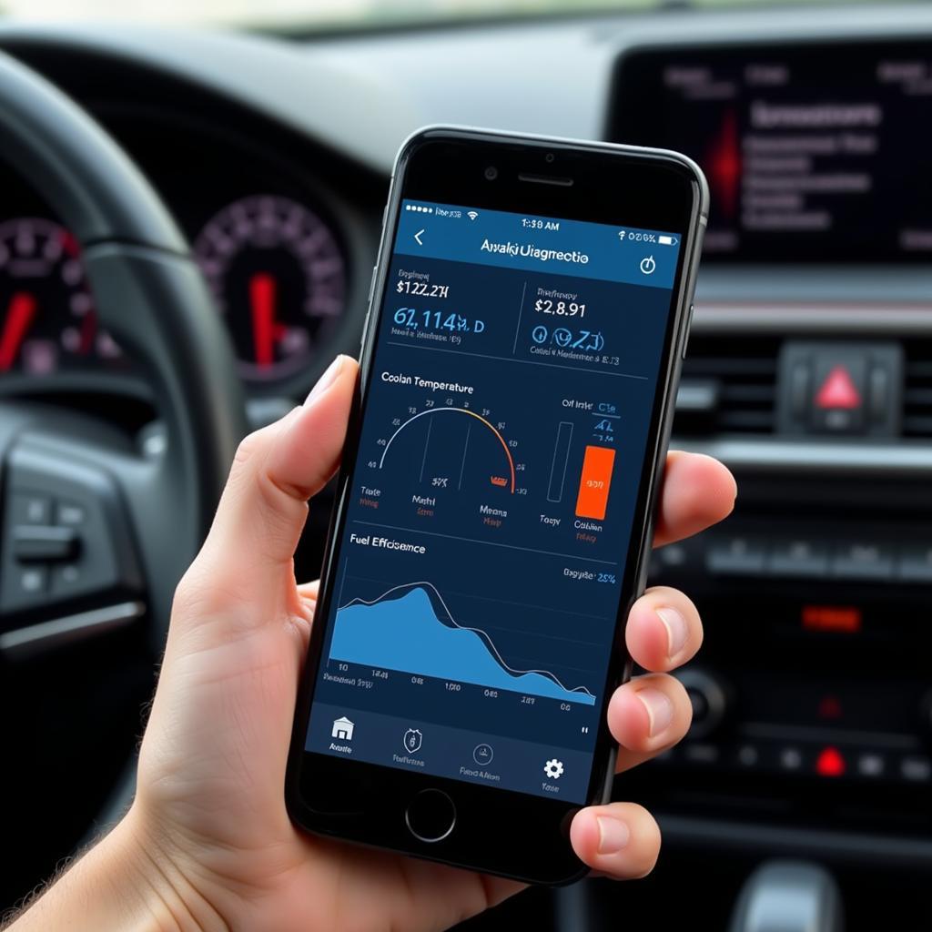 Modern Car Diagnostics App Interface