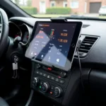 iPad Connected to Car's OBD2 Port