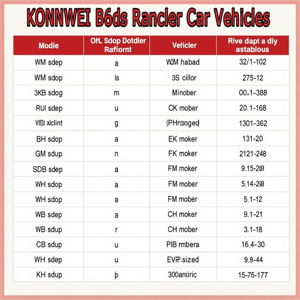 KONNWEI KW809 Car Diagnostic Scanner Vehicle Compatibility