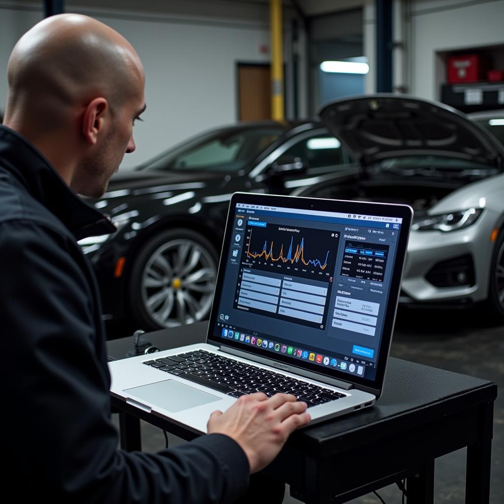 Car Diagnostic Software for Mac in a Modern Garage