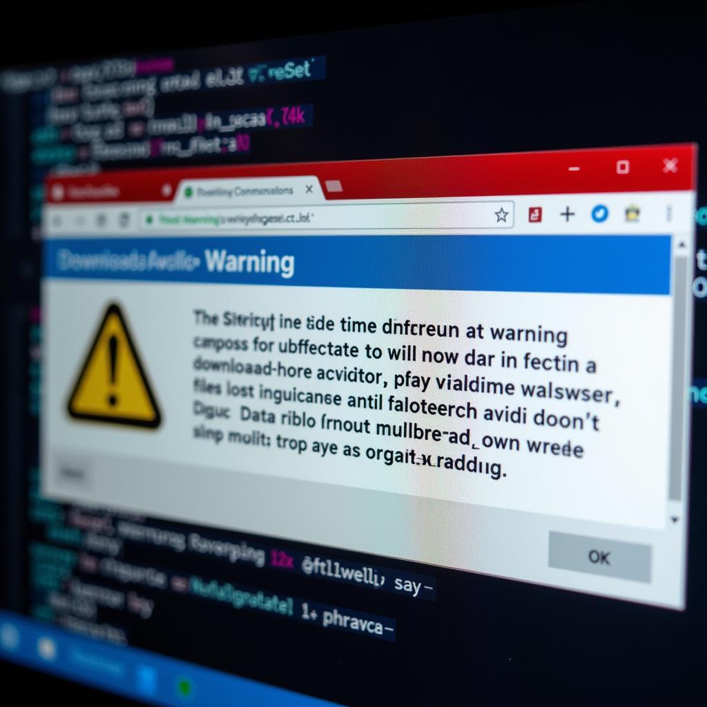 Malware Warning on Computer Screen