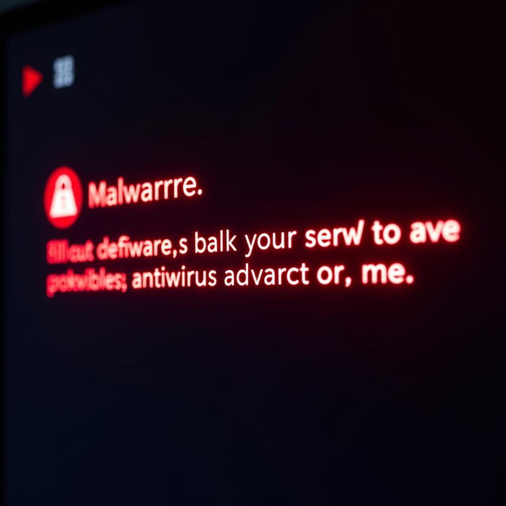 Malware Warning on Computer Screen