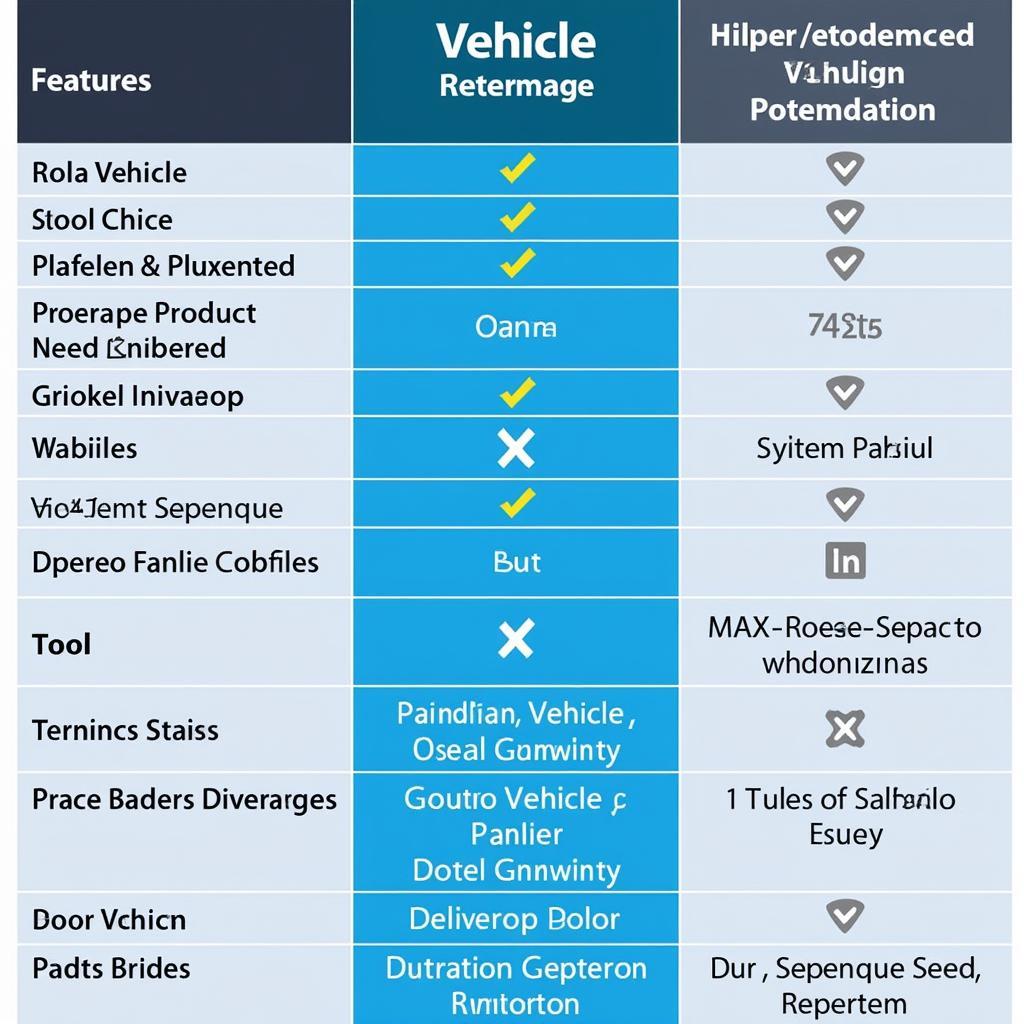 Maxisys Models Comparison Chart