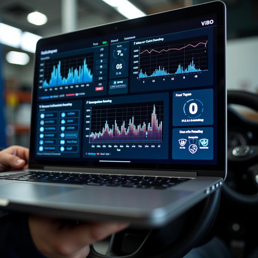 Mechanic Analyzing Diagnostic Data