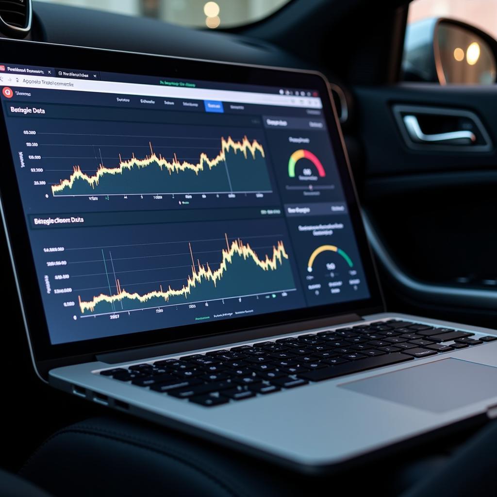 Mechanic Analyzing Diagnostic Data