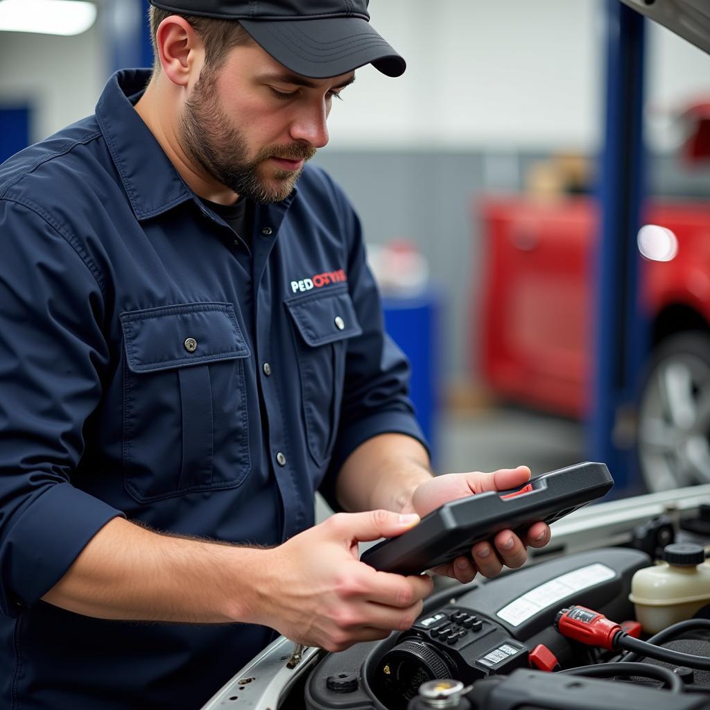 Mechanic Choosing a Scanner