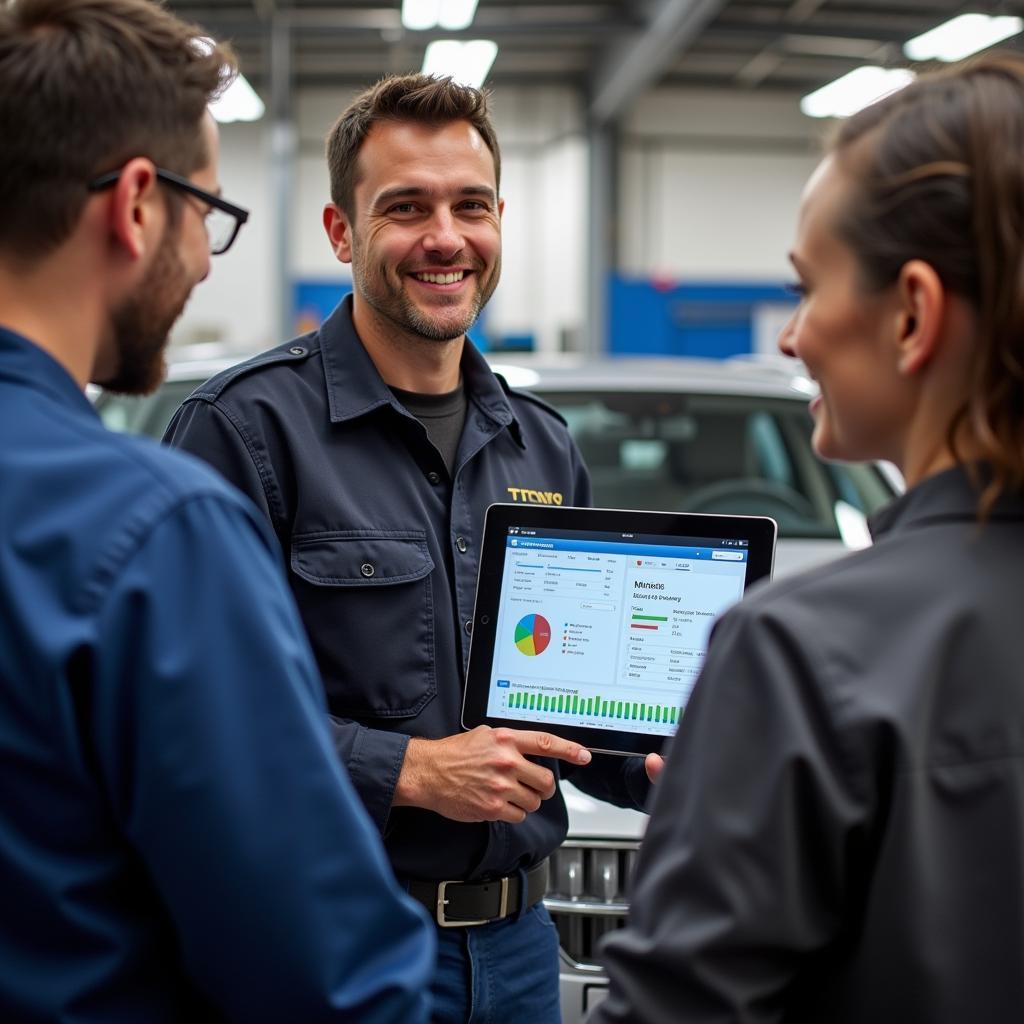 Mechanic Discussing Repair Options